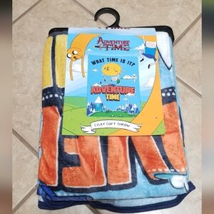 Cartoon Network Adventure Time WHAT TIME IS IT? 46 x 60 Inch Throw Blanket